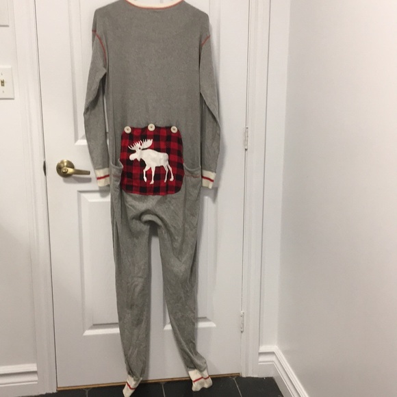 Grey moose onesie pj - Picture 2 of 6